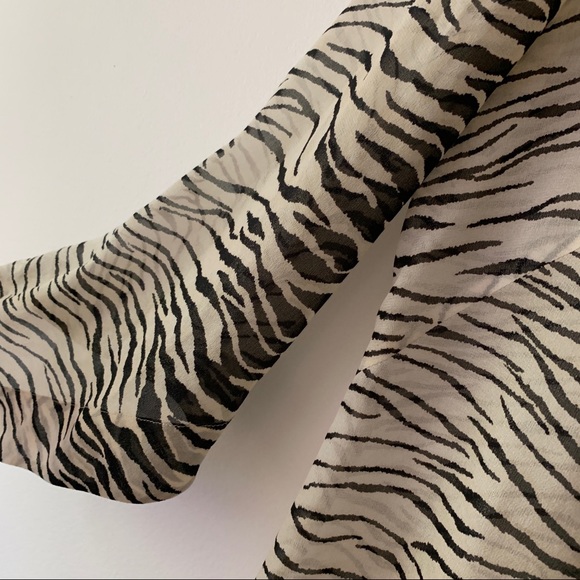 Vintage Escada Zebra Silk Embroidered Tunic Blouse - Picture 7 of 12